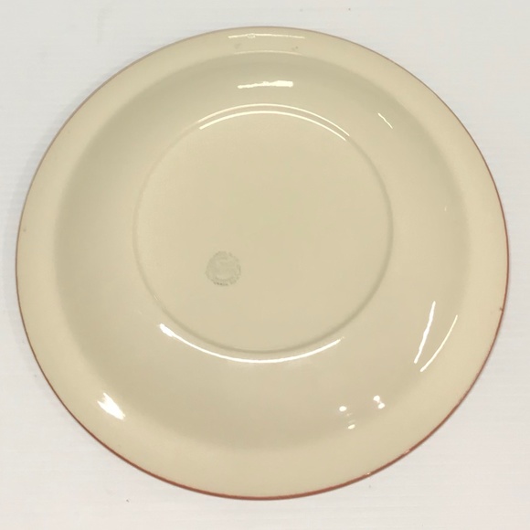 VINTAGE HAND-PAINTED VERNONWARE - HOMESPUN - 12" ROUND SERVING PLATTER - Picture 2 of 3